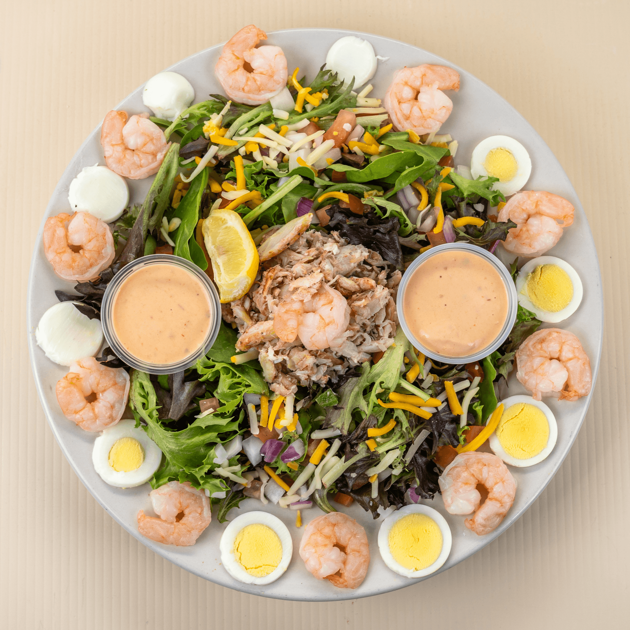 East Coast Shrimp and Crab Louie Salad.